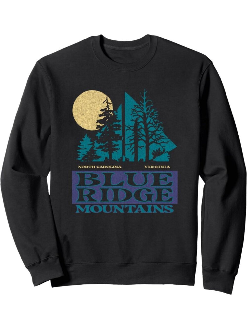 Vintage Scenic Sweatshirt - Blue Ridge Mountains National Park, Cozy Outdoor